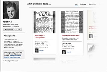 Profile page on El Paso Times Archive