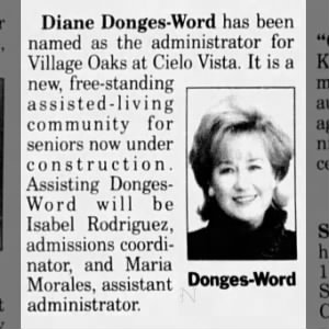 Business People:  Diane Donges-Word